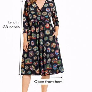 Desigual Black Dress with Colorful Pattern
